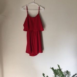 Little red backless dress